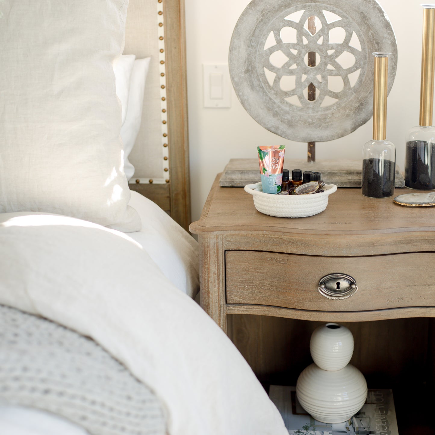 NaturalCozy Round Small Rope Cotton Baskets Set of 5 (Off White)